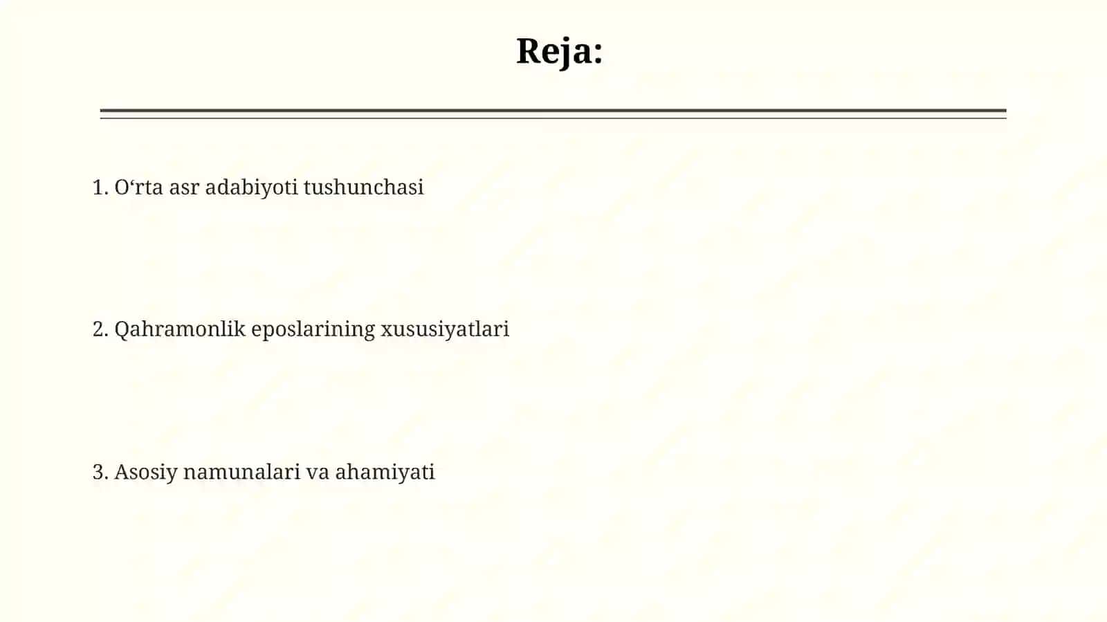 Yevropa o‘rta asr adabiyoti.Qahramonlikeposlari 2