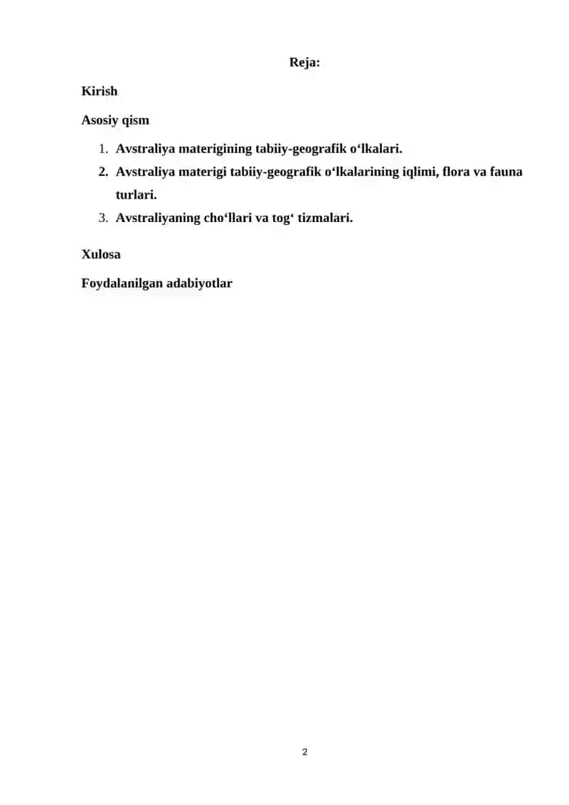 Avstraliya materigi tabiiy geografik o’lkalari 2