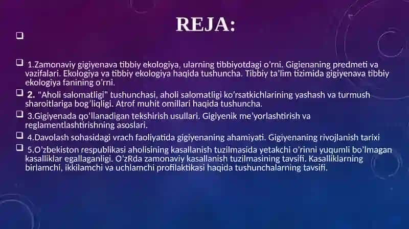 Zamonaviy gigiyena va tibbiy ekologiya 2