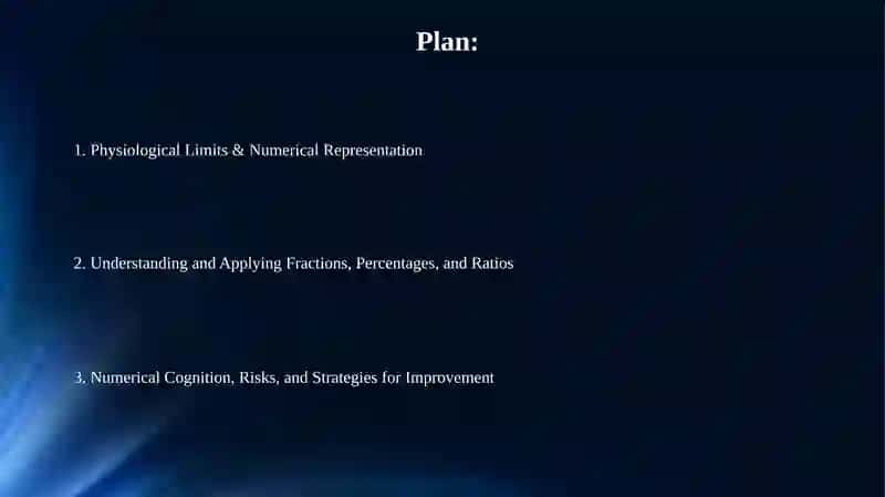 Physiological Limits & Numerical Perception 2