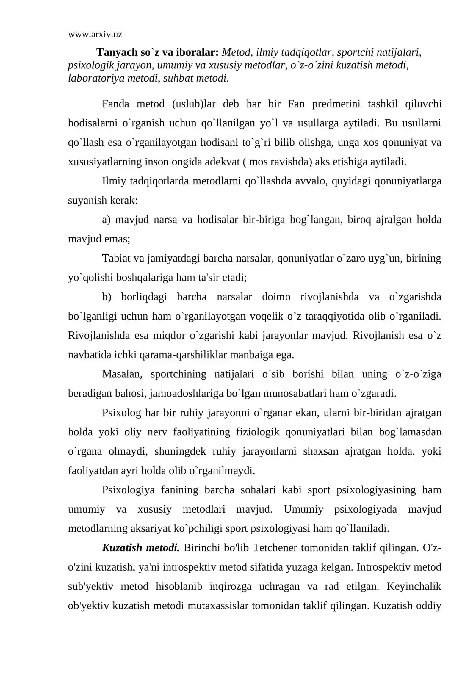 Sport psixologiyasi metodlari 2