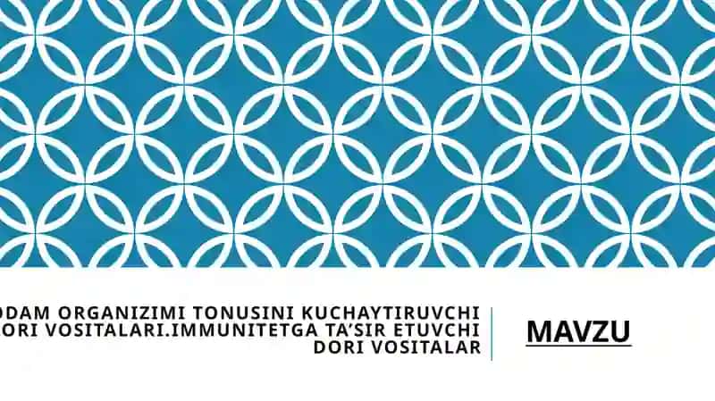 Odam organizmida tonusni oshiruvchi dori turlari 2
