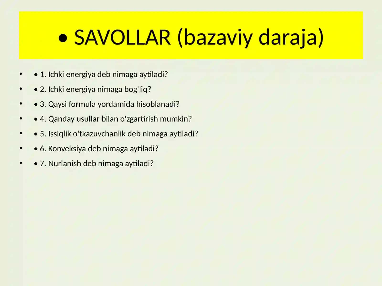 Fizika - Gazning bajargan ishi (10-sinf) 2