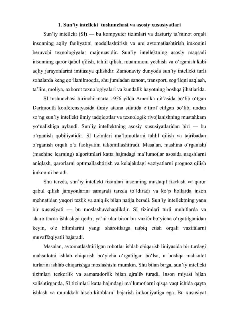 Sun’iy intellektning zamonaviy texnologiyalardagi roli 2
