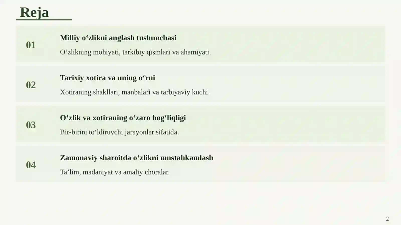 MILLIY O‘ZLIKNI ANGLASH VA TARIXIY XOTIRA 2