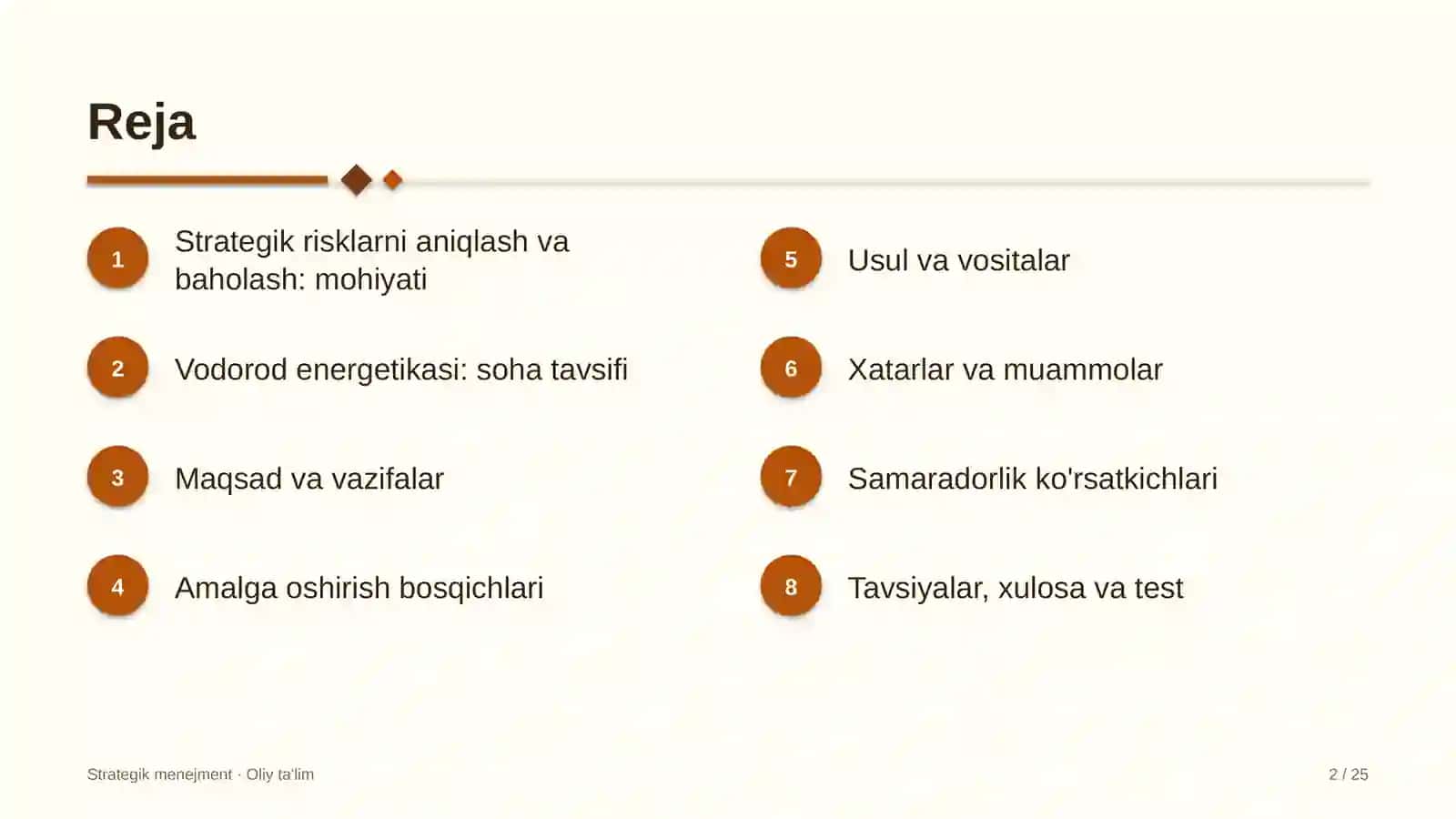 Vodorod energetikasida strategik risklarni aniqlash va baholash 2