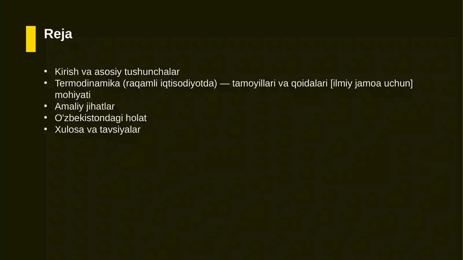 Termodinamika (raqamli iqtisodiyotda) — tamoyillari va qoidalari [ilmiy jamoa uchun] 2