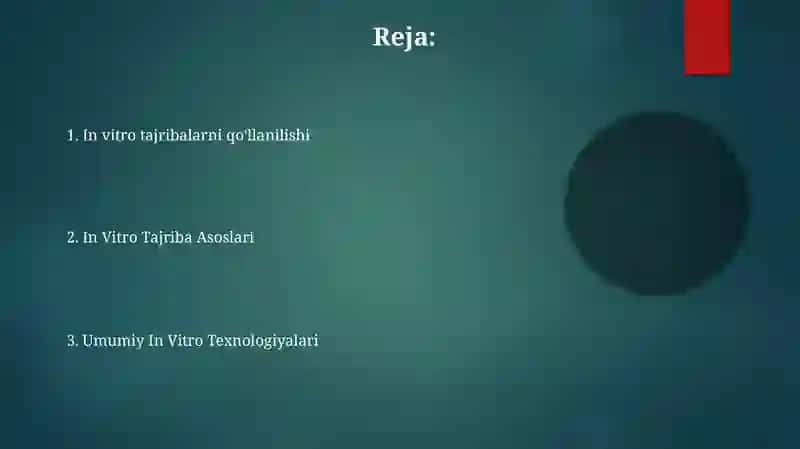 In Vitro Tajribalari 2