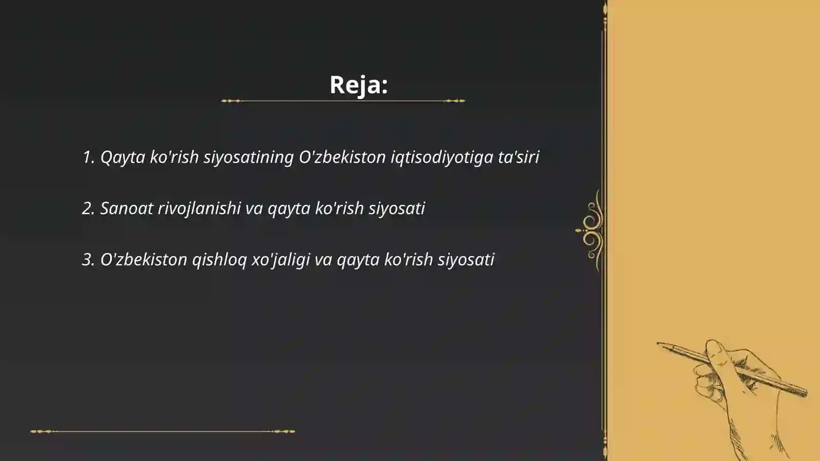 Qayta ko'rish siyosatining O'zbekistonga ta'siri 2