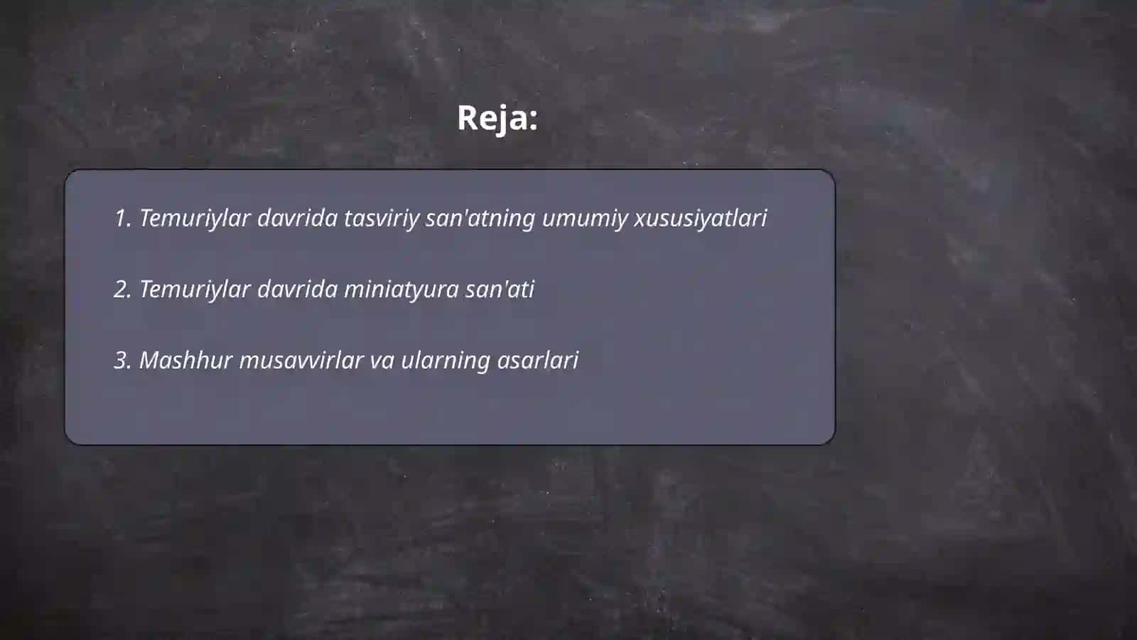 Temuriylar davrida tasviriy san'at 2