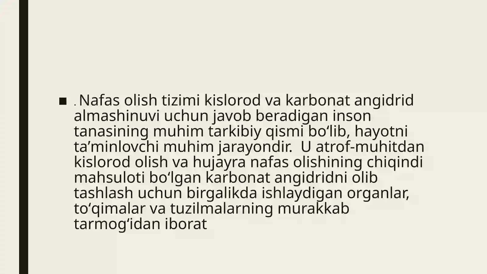 Nafas olish tizimi a’zolarining qiyosiy gistalogik tavsifi 2