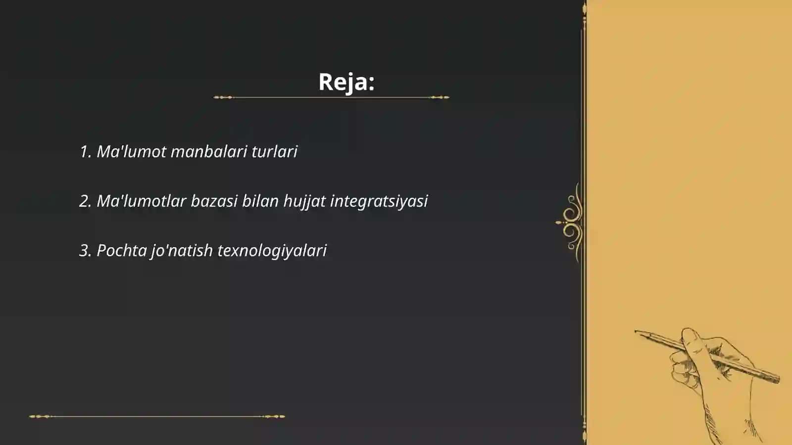 Ma'lumot manbalar turlari 2
