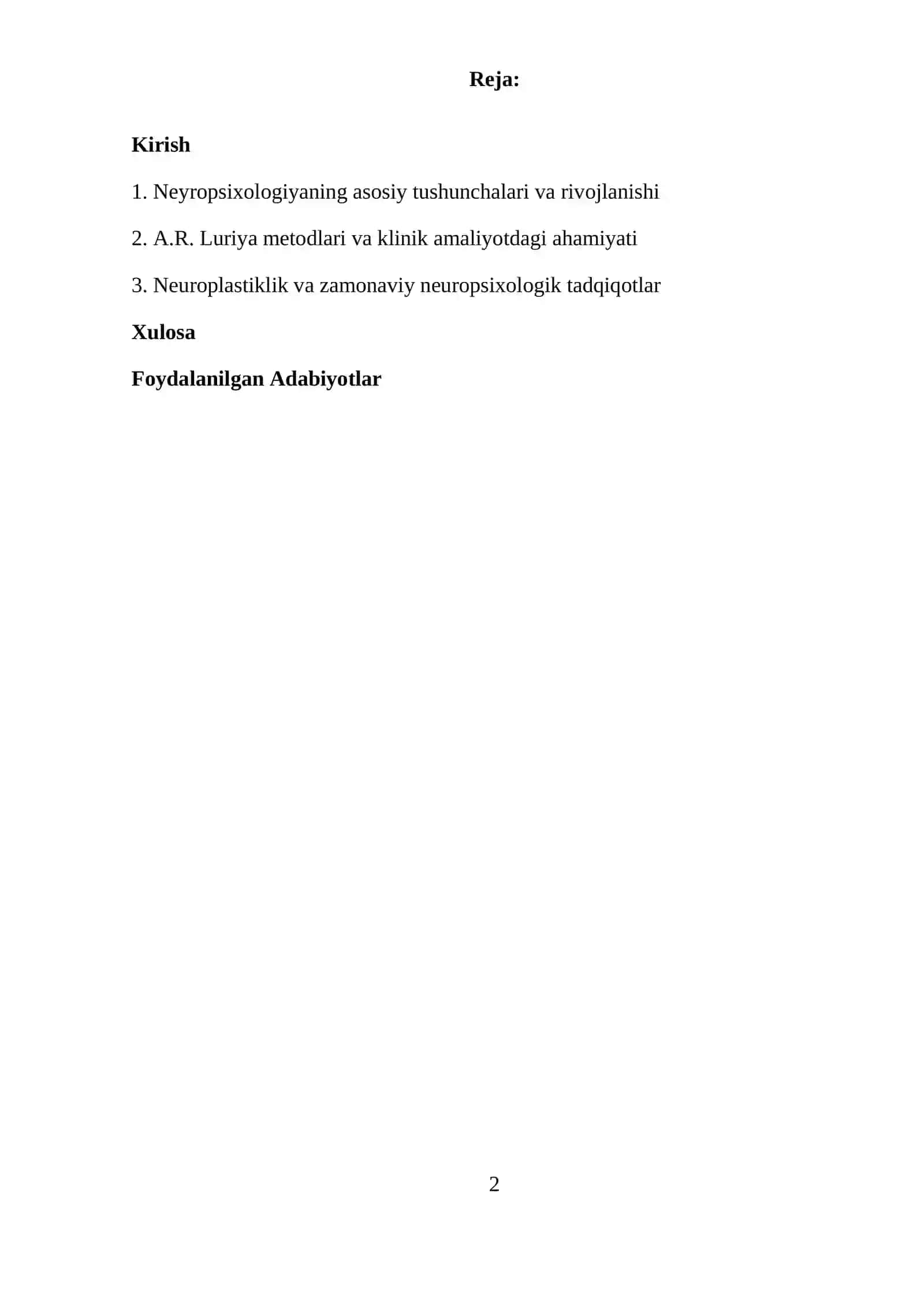 Neyropsixologiyaning rivojlanishida A.Luriya xizmatlari 2