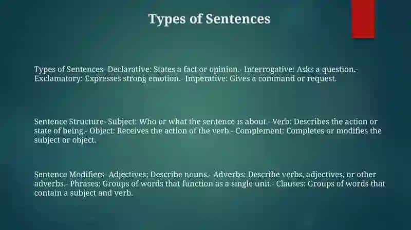 Sentence Structure 2