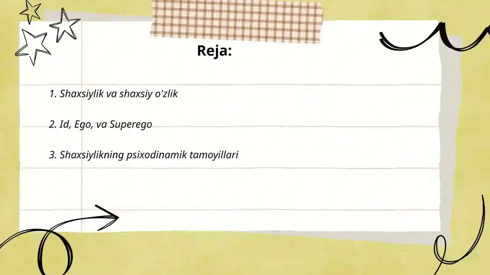 Psixoanalitik nazariyalarda shaxs tuzulmalari 2