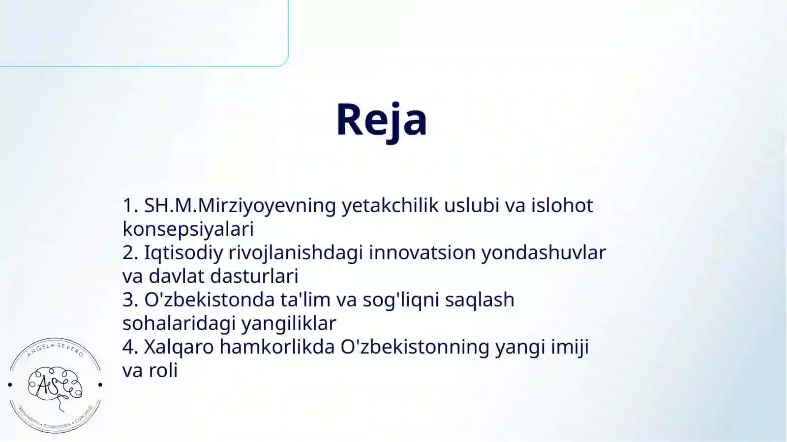 O'ZBEKISTON RESPUBLIKASI PREZIDENTI SH.M.MIRZIYOYEV YANGI O'ZBEKISTONNING NOVATOR RAHBARI SIFATIDA 2