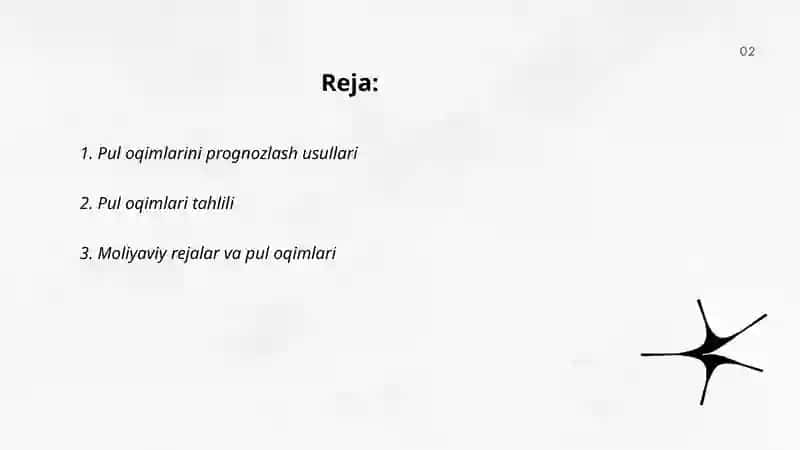 Pul oqimlarini prognozlash 2
