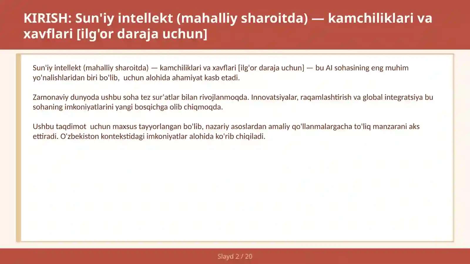 Sun'iy intellekt (mahalliy sharoitda) — kamchiliklari va xavflari [ilg'or daraja uchun] 2