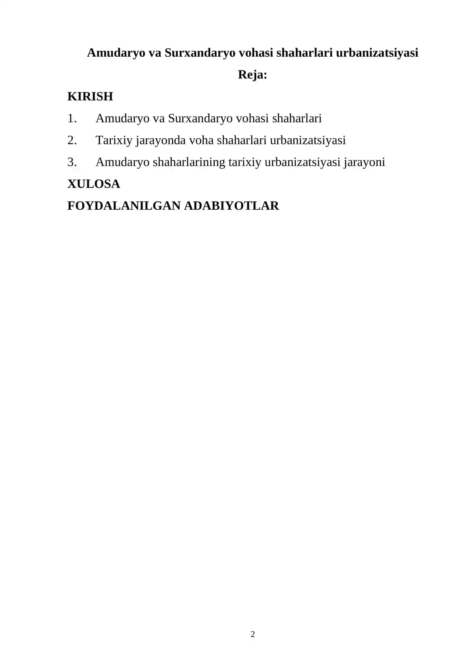 Amudaryov va Surxandaryo vohasi shaharlari urbanizatsiyasi 2
