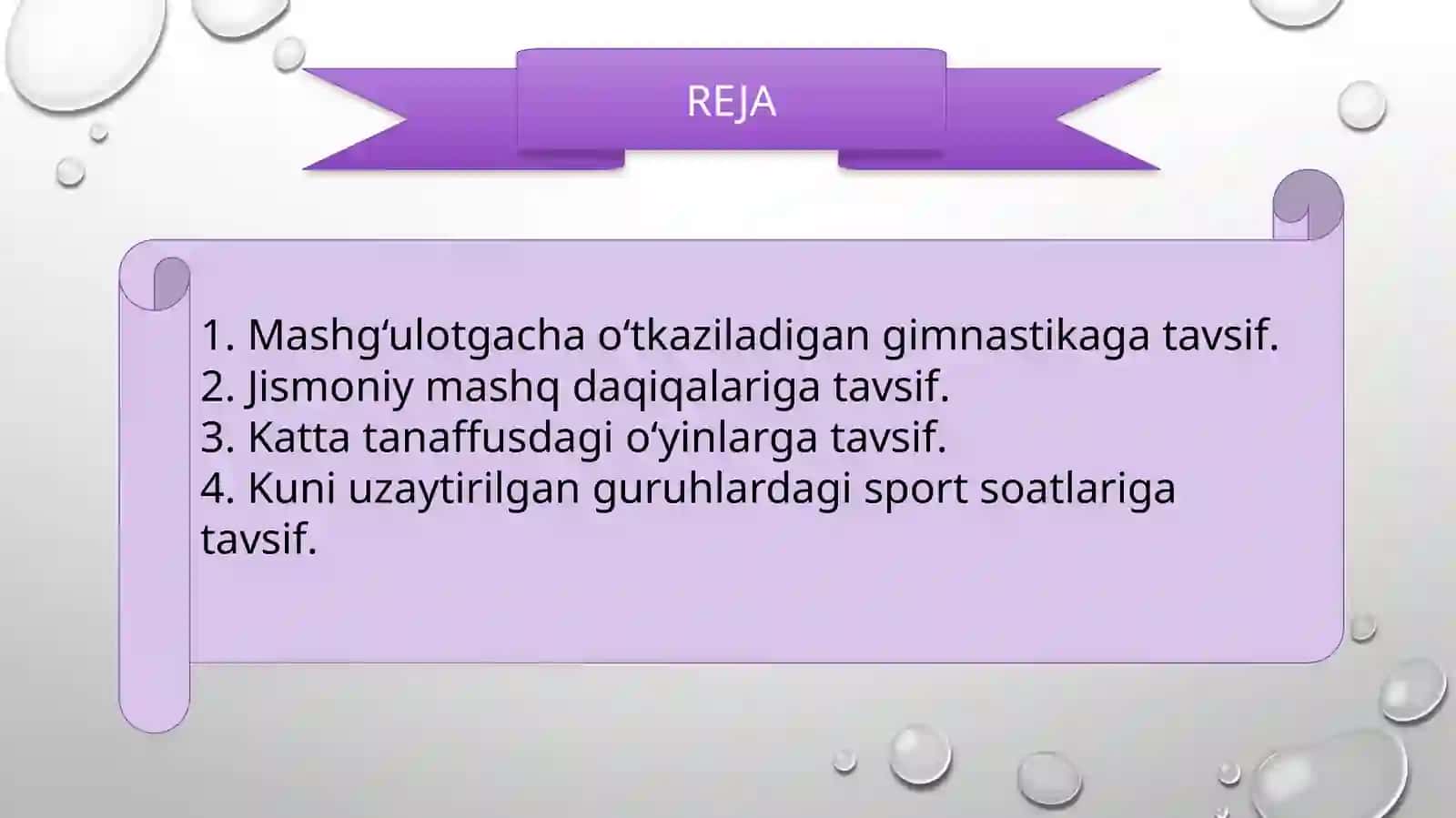 Sinfdan tashqari olib boriladigan jismoniy tarbiya ishlarigatavsif 2