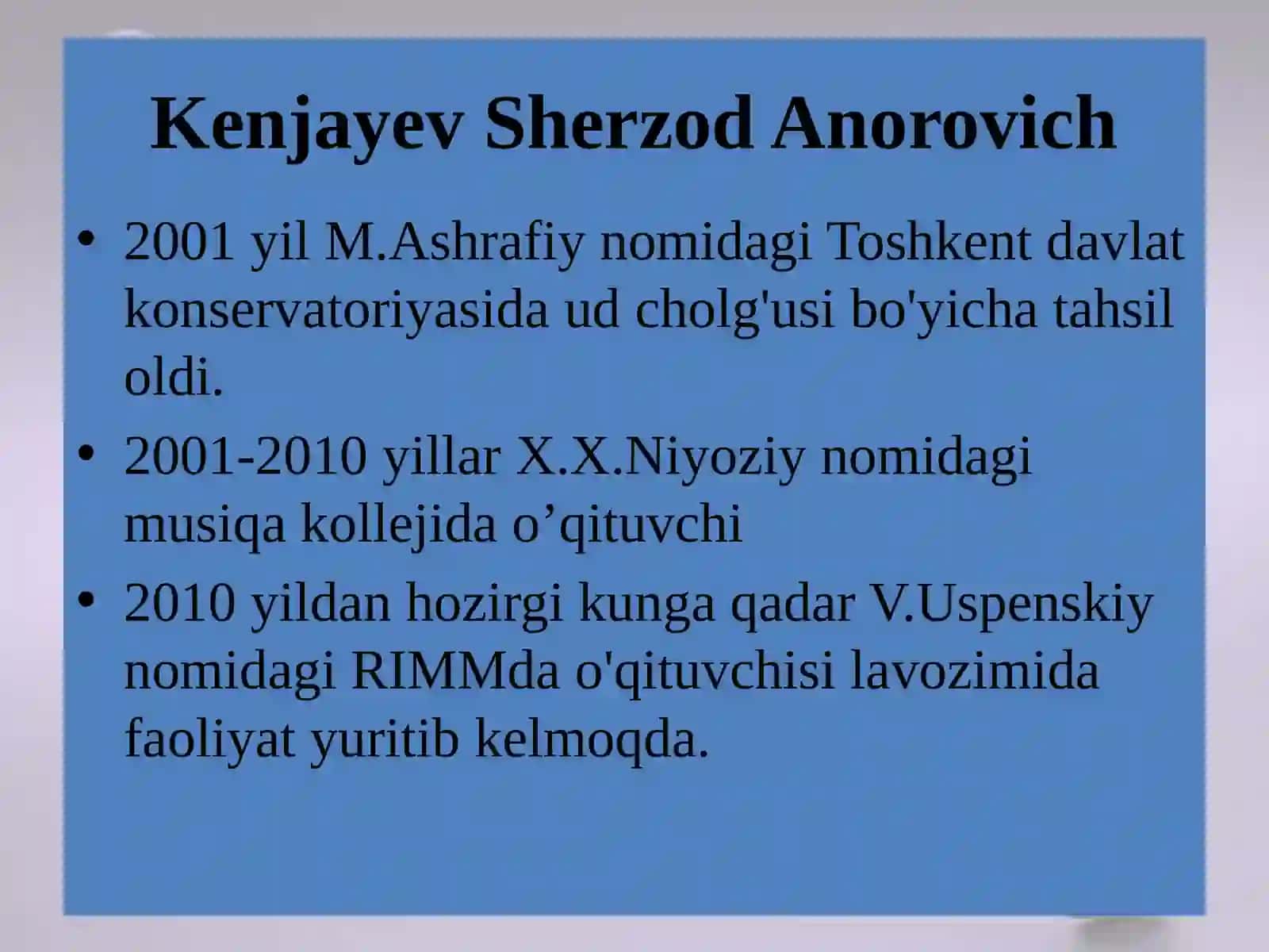 M.Mirzayevning “Go’zal vatanim” kuyini o’rgatish uslubi (ud cholg’usi misolida) 2