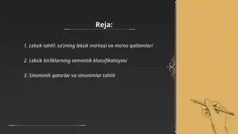 Leksik va frazeologik tahlil 2