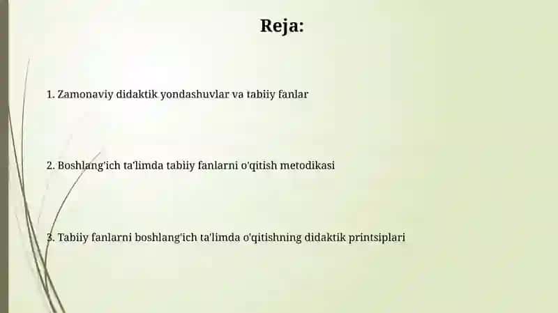 Boshlangich talim tabiiy fanlar fanida o'qitishning didaktik tomoyillarini o'rganish 2