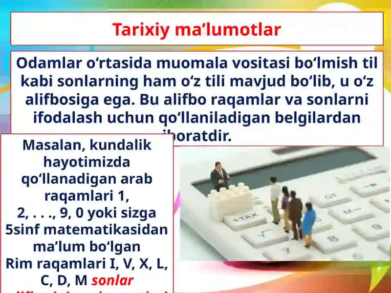 Pozitsion va no-pozitsion sanoq sistemalari. Sonlarni bir sanoq sistemasidan boshqa sanoq sistemasiga oʻtkazish 2