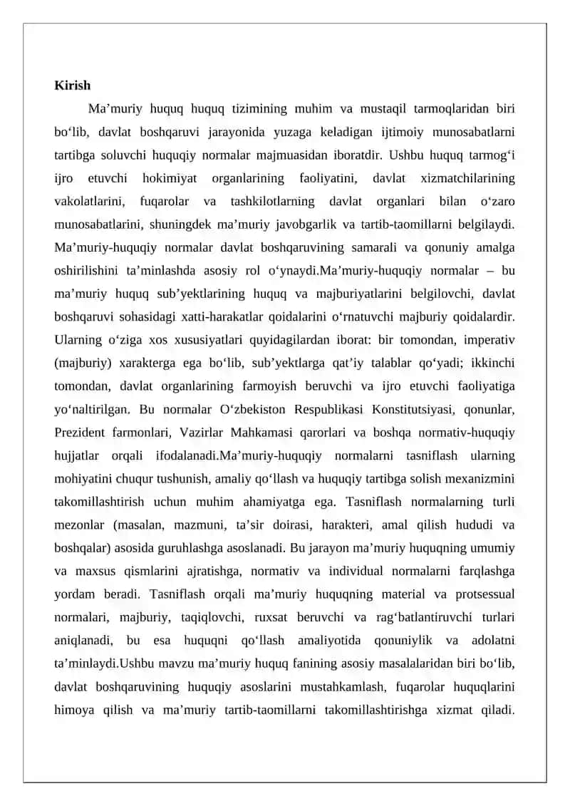 Ma’muriy-huquqiy normalar tushunchasi va umumiy tavsifi 2