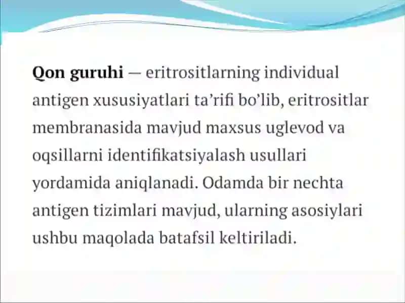 qon guruhlari 2