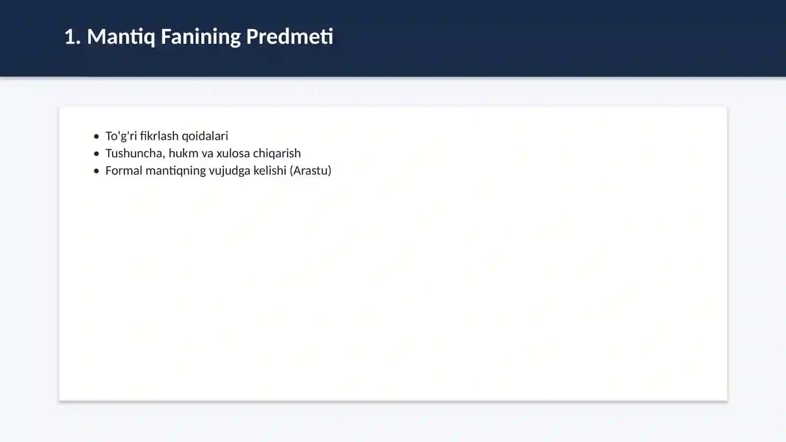 Formal va dialektik mantiq qonunlari 2
