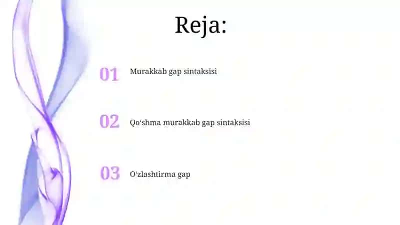 Murakkab gap sintaksisi 2