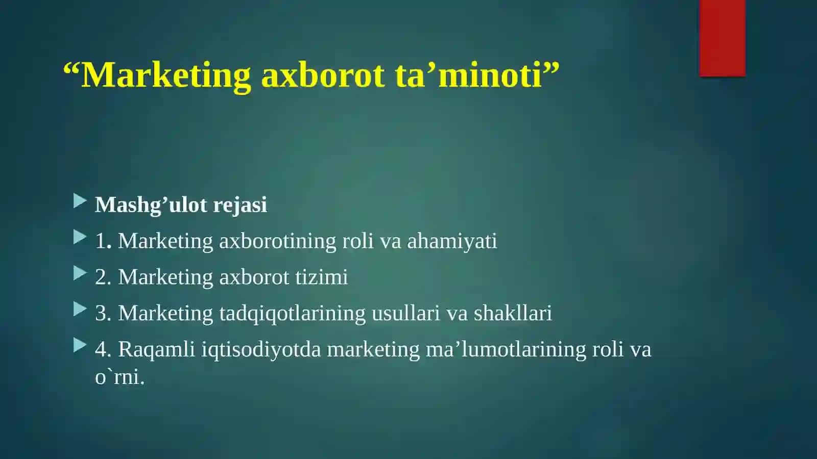 Marketing & Management 2