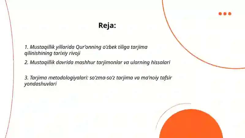 Mustaqillik yillarida Qurʼonning oʻzbek tiliga tarjima qilinishi va tafsirlari 2
