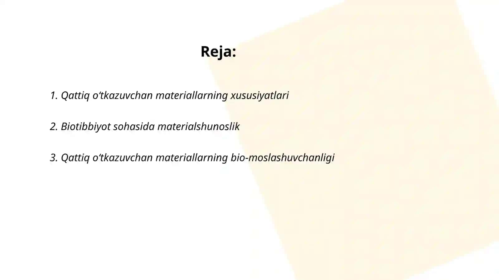 Qattiq oʻtkazuvchan materiallardan biotibbiyot amaliyotida foydalanish 2