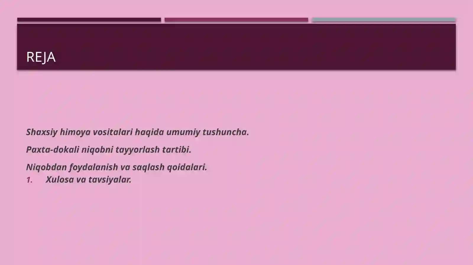 Shaxsiy himoya vositalari Paxta-dokali niqobni tayyorlash 2