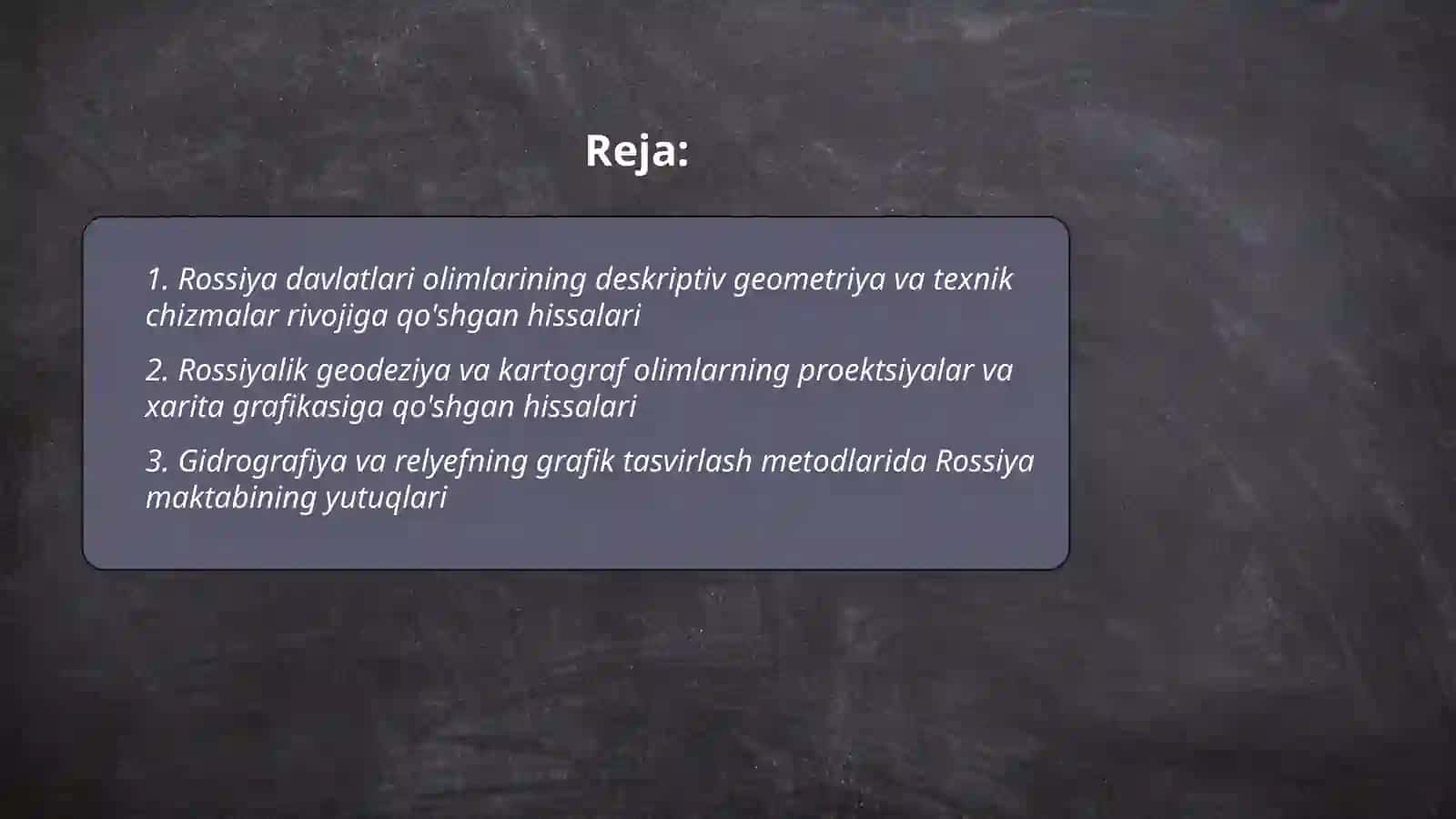 Rossiya davlatlari olimlarining grafik tasvirlash asoslariga qo'shgan hissalari 2