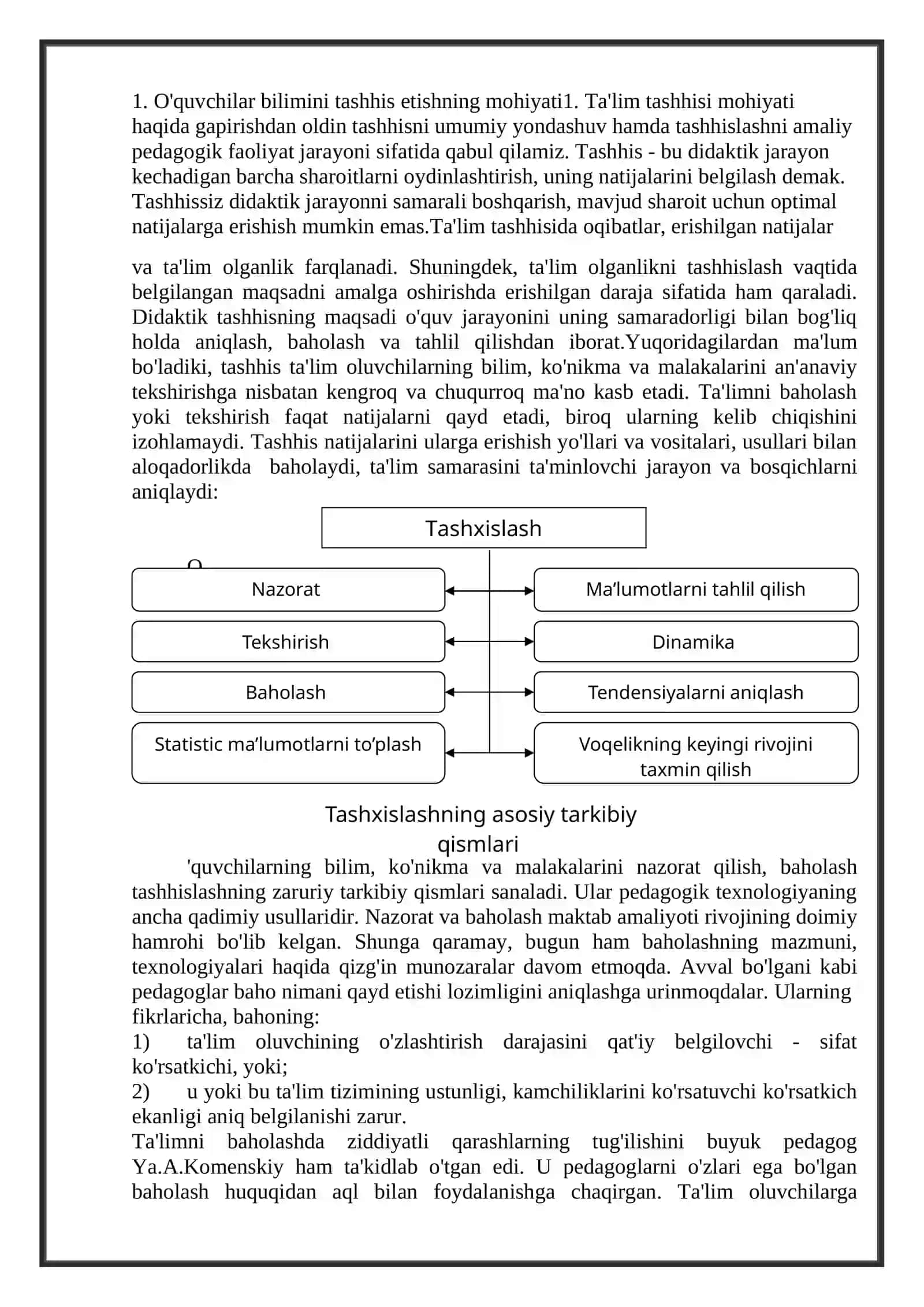 Ta’lim olganlikni tashxis etish 2