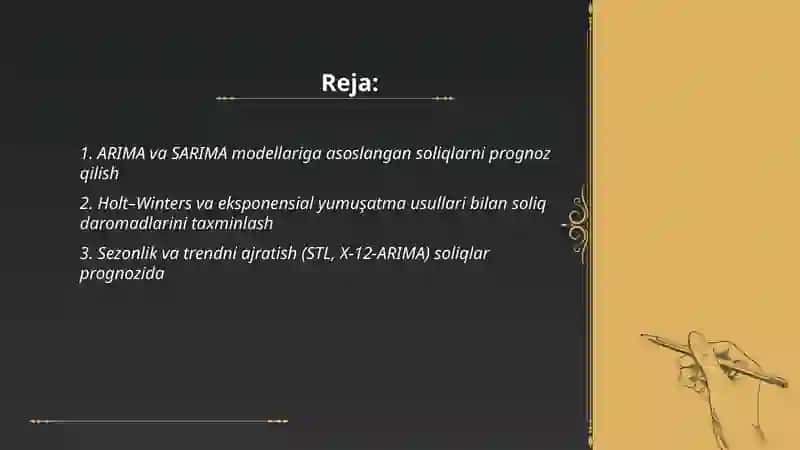 Soliqlarni pragnoz qilish modellari va metodlari 2