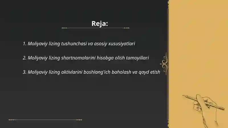 Moliyaviy lizing hisobi 2