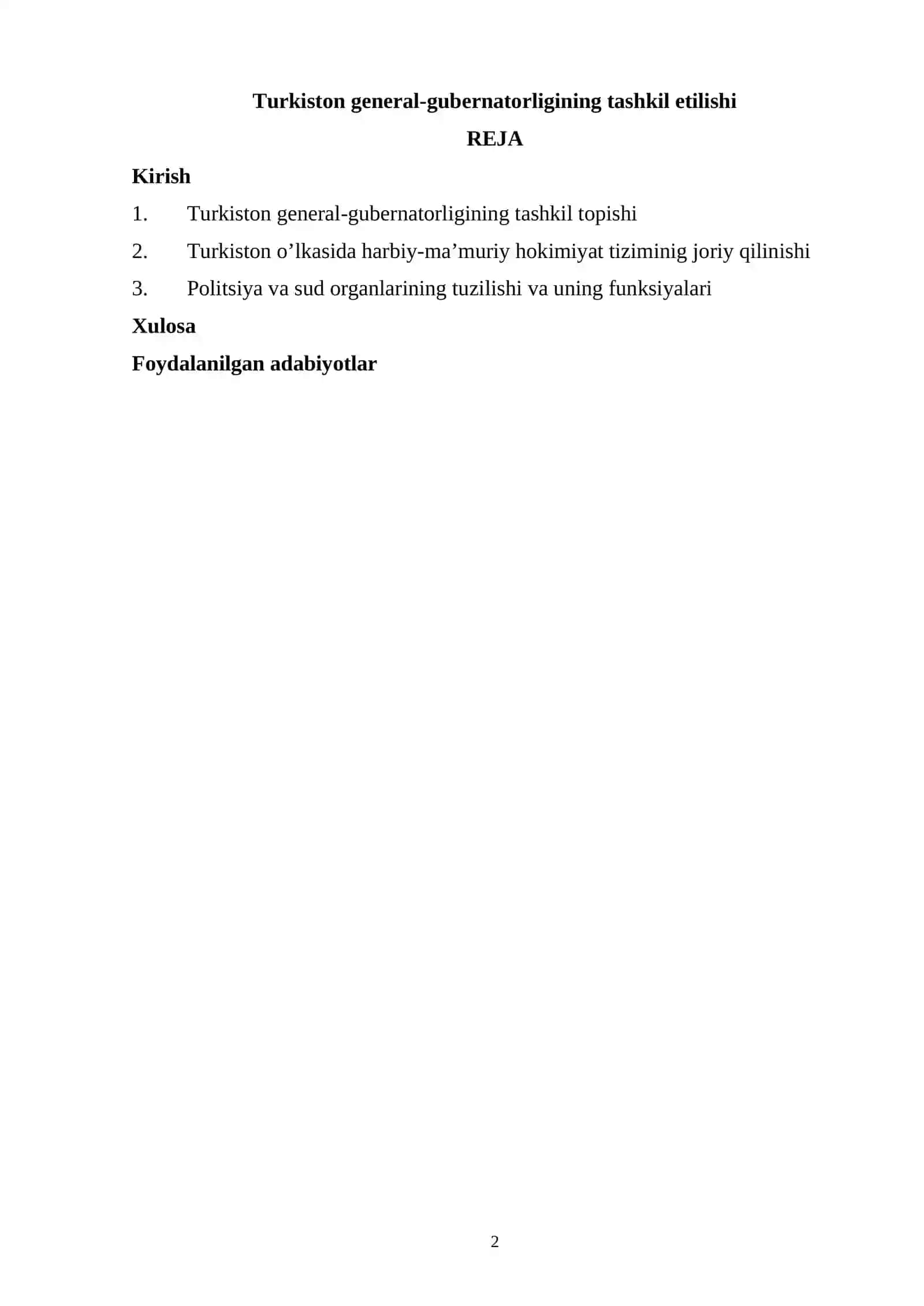 Turkiston general-gubernatorligining tashkil etilishi 2