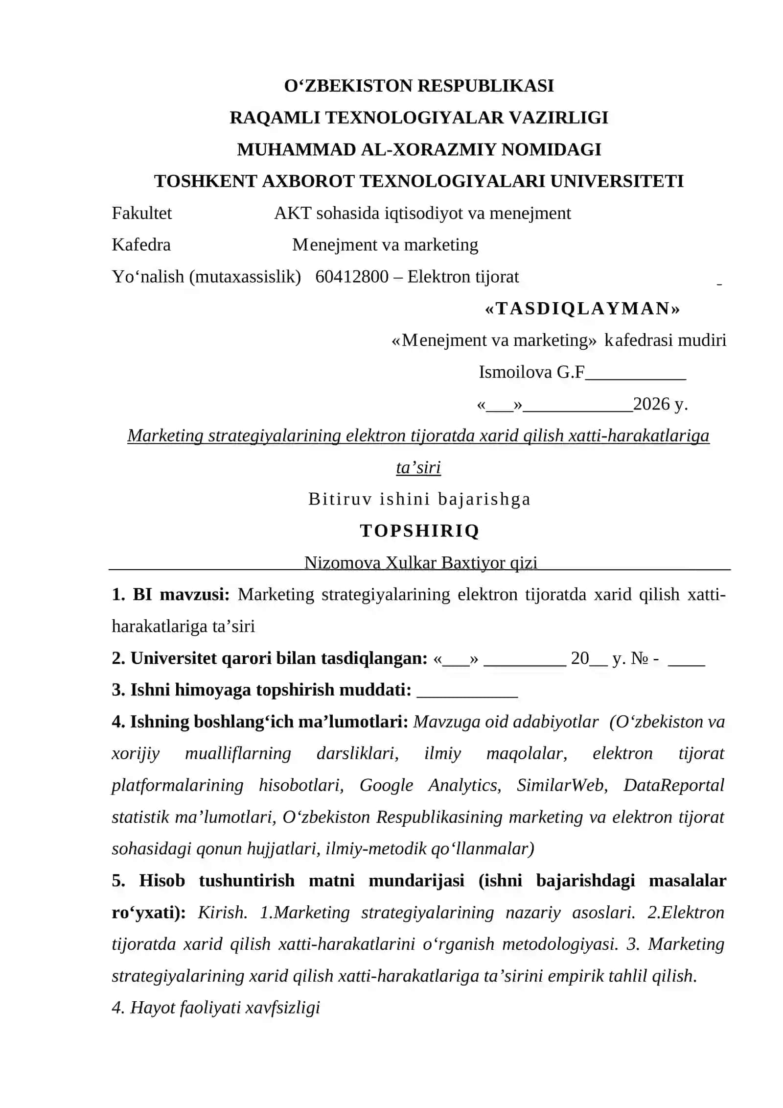 Marketing strategiyalarining elektron tijoratda xarid qilish xatti-harakatlariga ta’siri 2