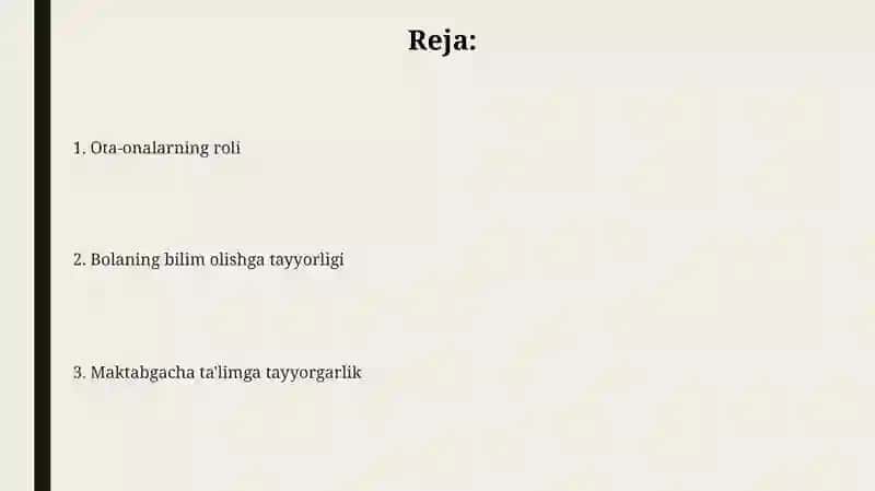 Bolalarni maktab ta'limiga tayyorlash 2