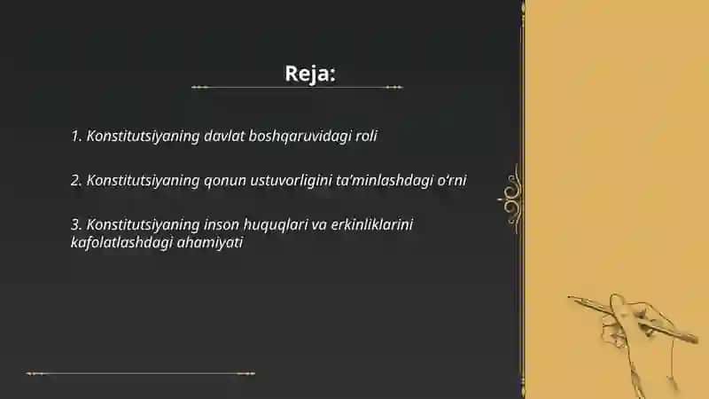 Konstitutsiyaning davlat va jamiyat hayotida tutgan o'rni 2