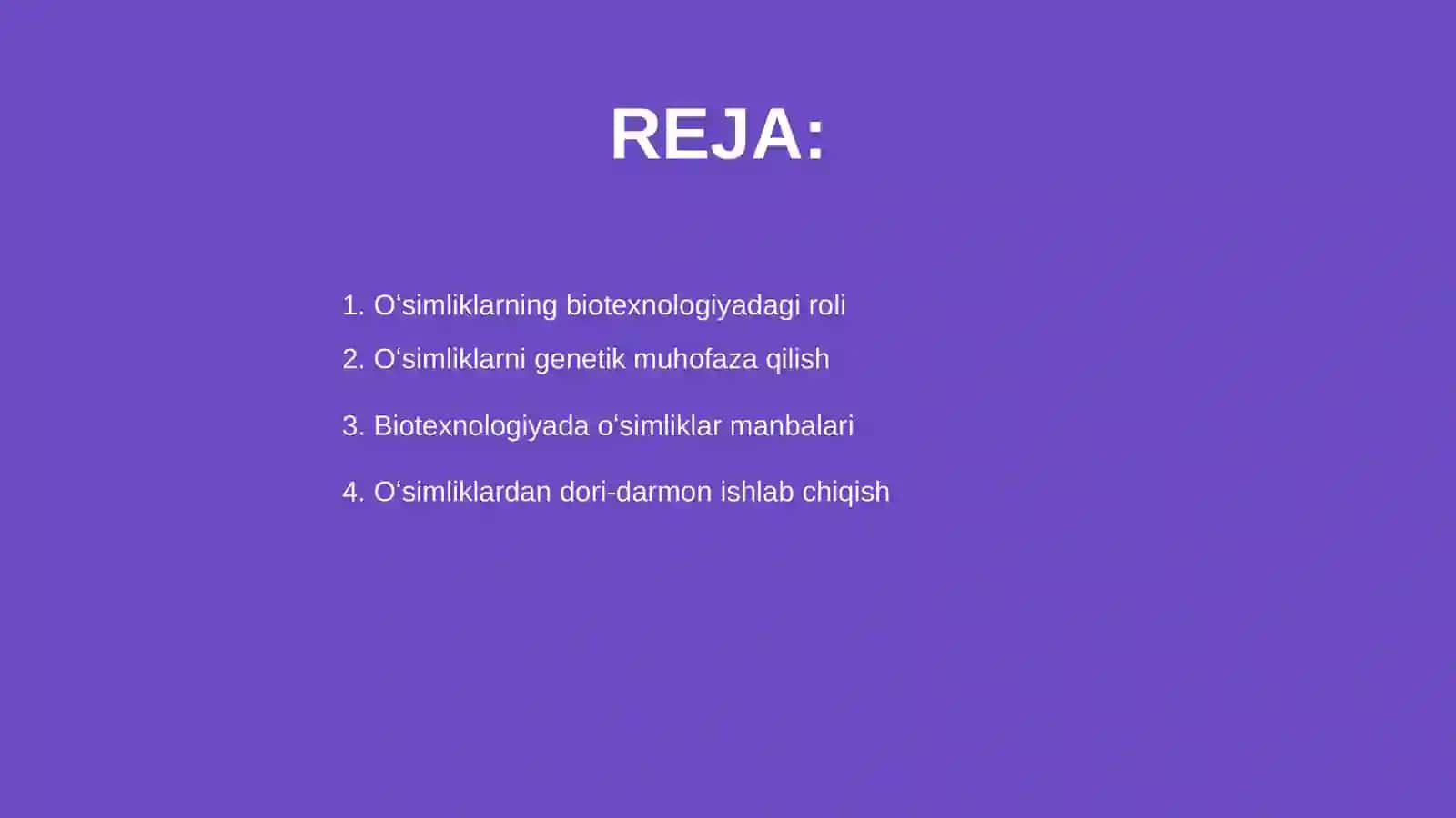 Oʻsimliklarning biotexnologiyada ahamiyati 2