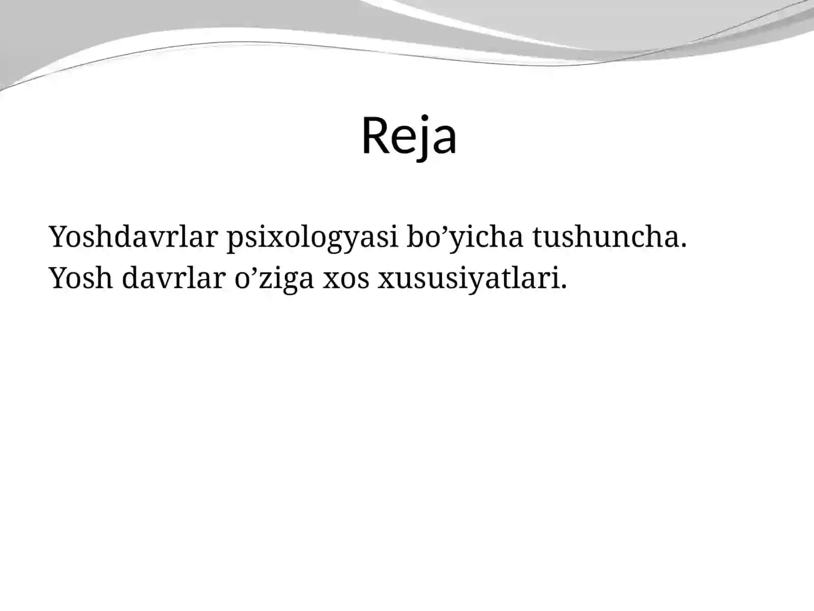 Yosh davrlar psixologiyasi 2