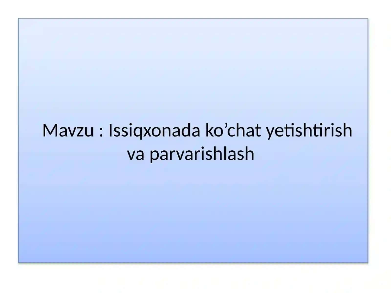Dorivor o’simliklar va ularni yetishtirish texnologiyasi 2