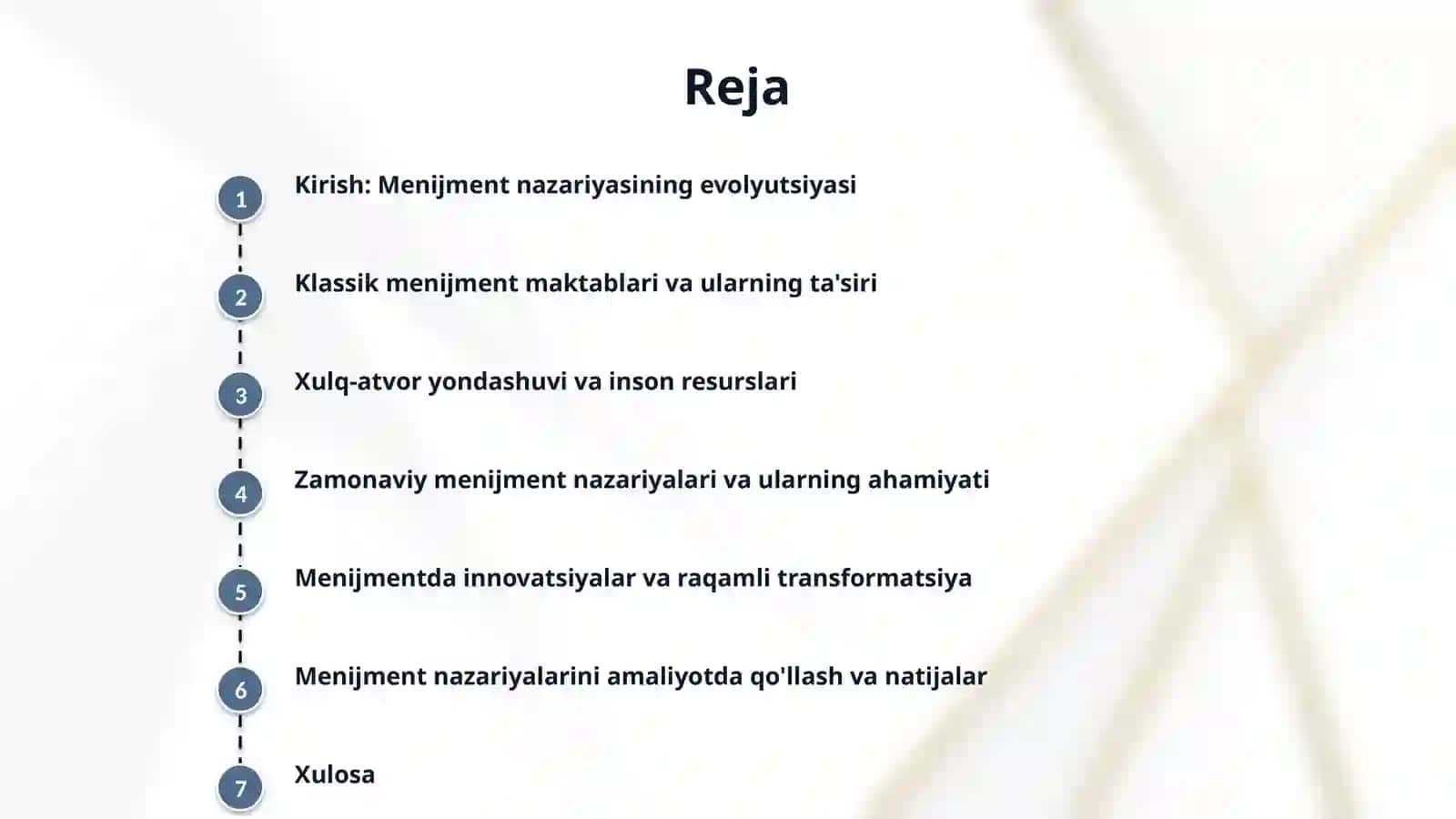 Menijment fani nazariyasi 2