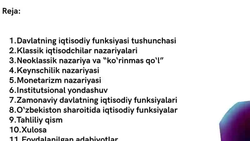 Davlatning iqtisodiy funksiyalari to‘g‘risidagi nazariyalar 2