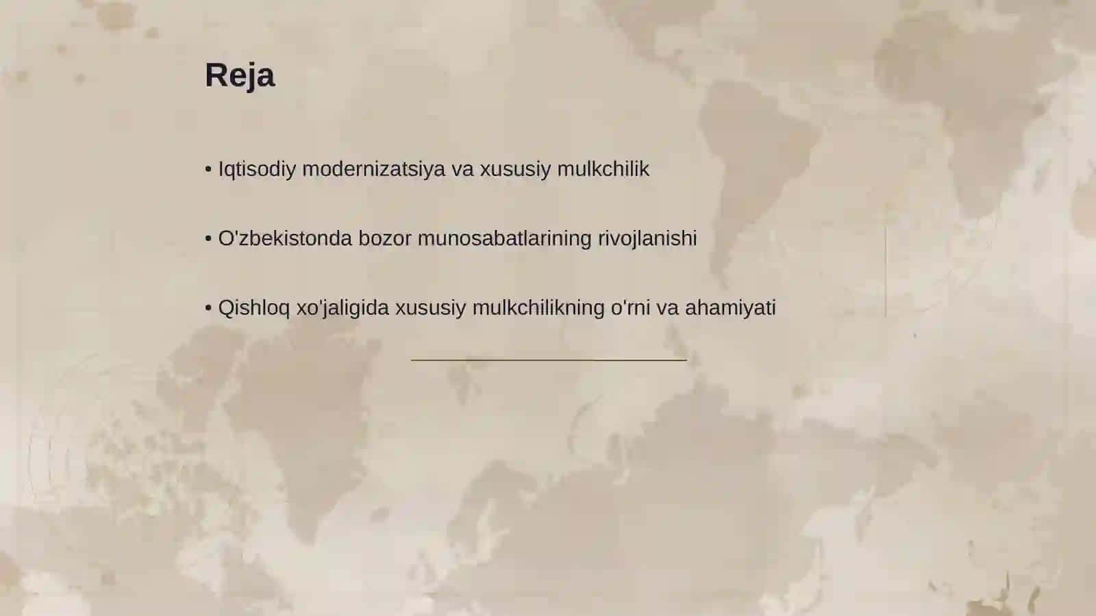 Iqtisodiy islohotlar xususiy mulkchilikning shakilanishi 2